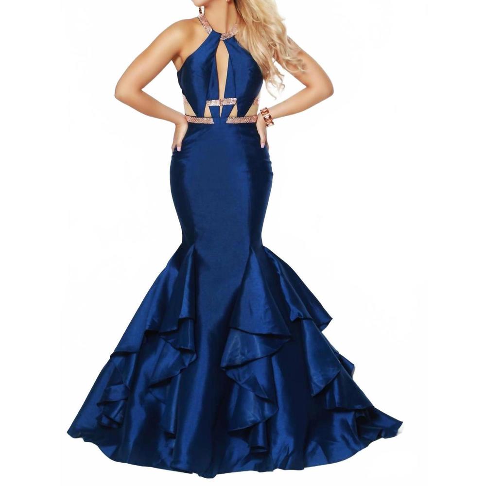 NEW 2CUTE mermaid prom dress in navy
